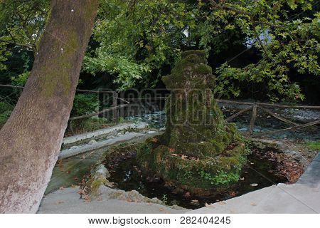 River And Springs In Pozar Thermal Baths Aridaia Greece