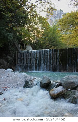 River And Springs In Pozar Thermal Baths Aridaia Greece