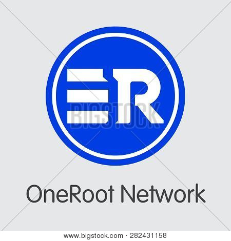 Rnt - Oneroot Network. The Icon Of Coin Or Market Emblem.