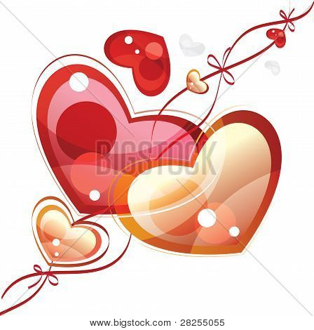 Cuore sfondo, illustrazione vettoriale