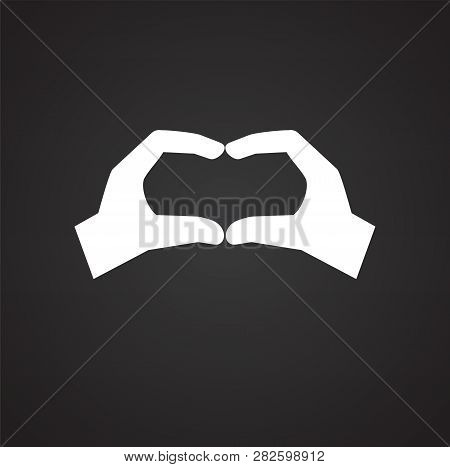 Heart Gesture Icon On White Background For Graphic And Web Design, Modern Simple Vector Sign. Intern