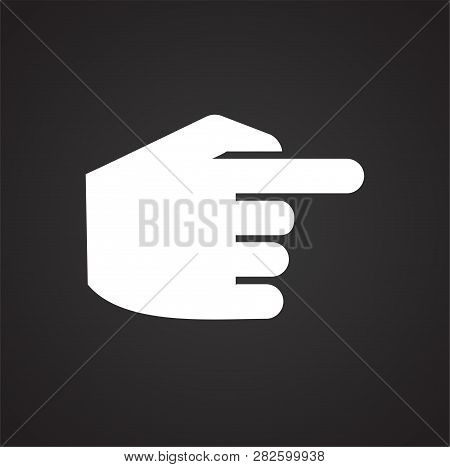 Pointer Gesture Icon On White Background For Graphic And Web Design, Modern Simple Vector Sign. Inte