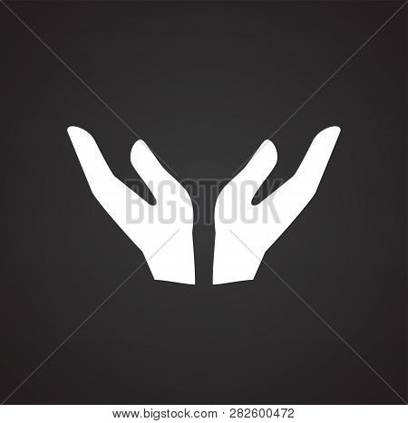 Two Hands Gesture Icon On White Background For Graphic And Web Design, Modern Simple Vector Sign. In