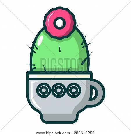 Mammillaria Cactus Icon. Cartoon Illustration Of Mammillaria Cactus Icon For Web Design