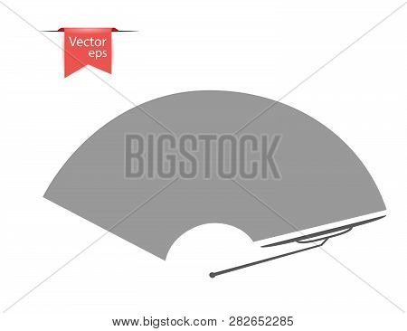 Windshield Wiper In Inclement Weather. Vector Illustration, Design Elements On Isolated Transparent 