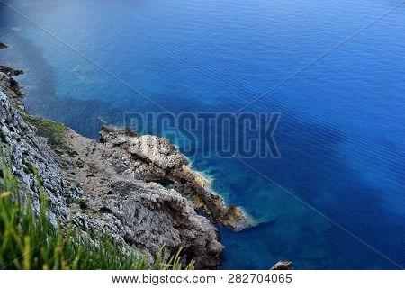 Beautiful Turquoise Bay, View From Mountain On Cap Formentor