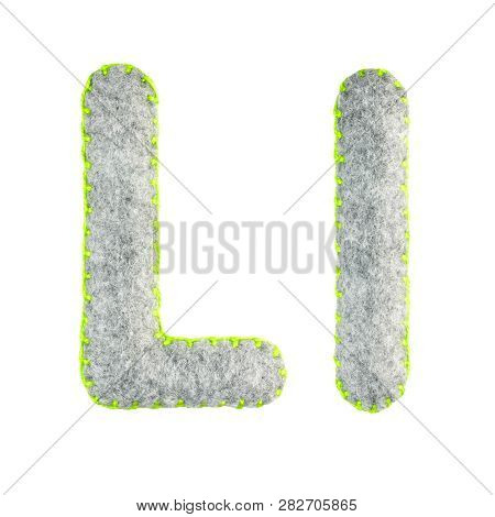 The Letter L Of The Latin Alphabet Isolated On A White Background. The Main And Upper Letter Of The 