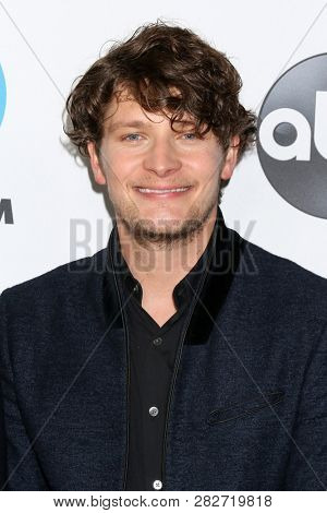 LOS ANGELES - FEB 5:  Brett Dier at the Disney ABC Television Winter Press Tour Photo Call at the Langham Huntington Hotel on February 5, 2019 in Pasadena, CA