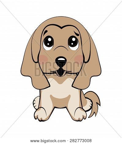 Afghan Hound Breed. Vector Stock Illustration Isolated Emoji Character Cartoon Dog Embarrassed, Shy 