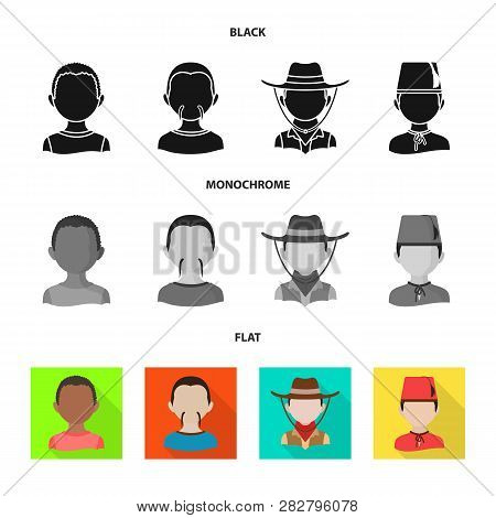 Isolated Object Of Imitator And Resident Logo. Set Of Imitator And Culture Stock Symbol For Web.