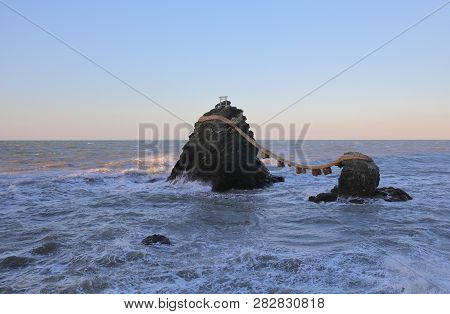 Meotoiwa Rock Shrine Landscape Ise City Japan