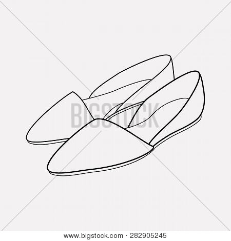Dorsay Shoes Icon Line Element. Vector Illustration Of Dorsay Shoes Icon Line Isolated On Clean Back