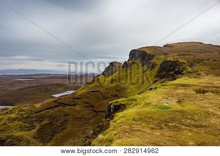 Landscape Around Quiraing, Isle Of Skye, Scotland, United Kingdom