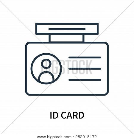 Id Card Icon Isolated On White Background. Id Card Icon Simple Sign. Id Card Icon Trendy And Modern 