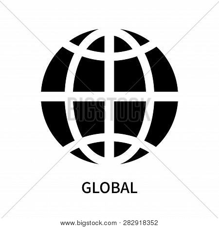 Global Icon Isolated On White Background. Global Icon Simple Sign. Global Icon Trendy And Modern Sym