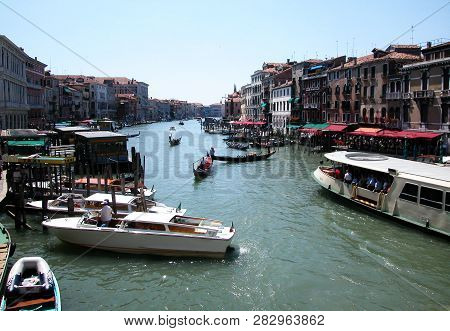 Different views of Venice in summer, Italy