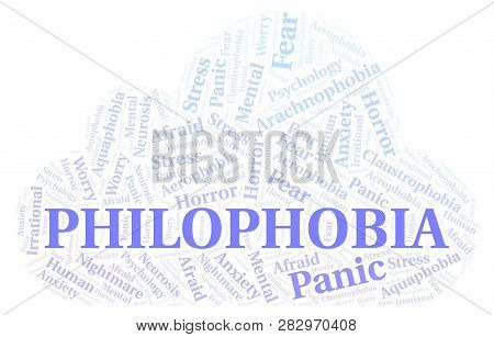 Philophobia Word Cloud. Wordcloud Made With Text Only.