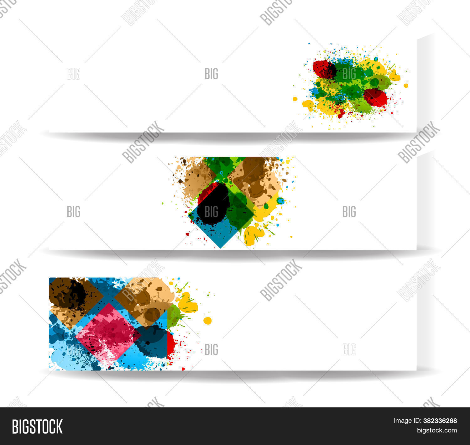 Ink Splash Banner Set Image & Photo (Free Trial) Bigstock