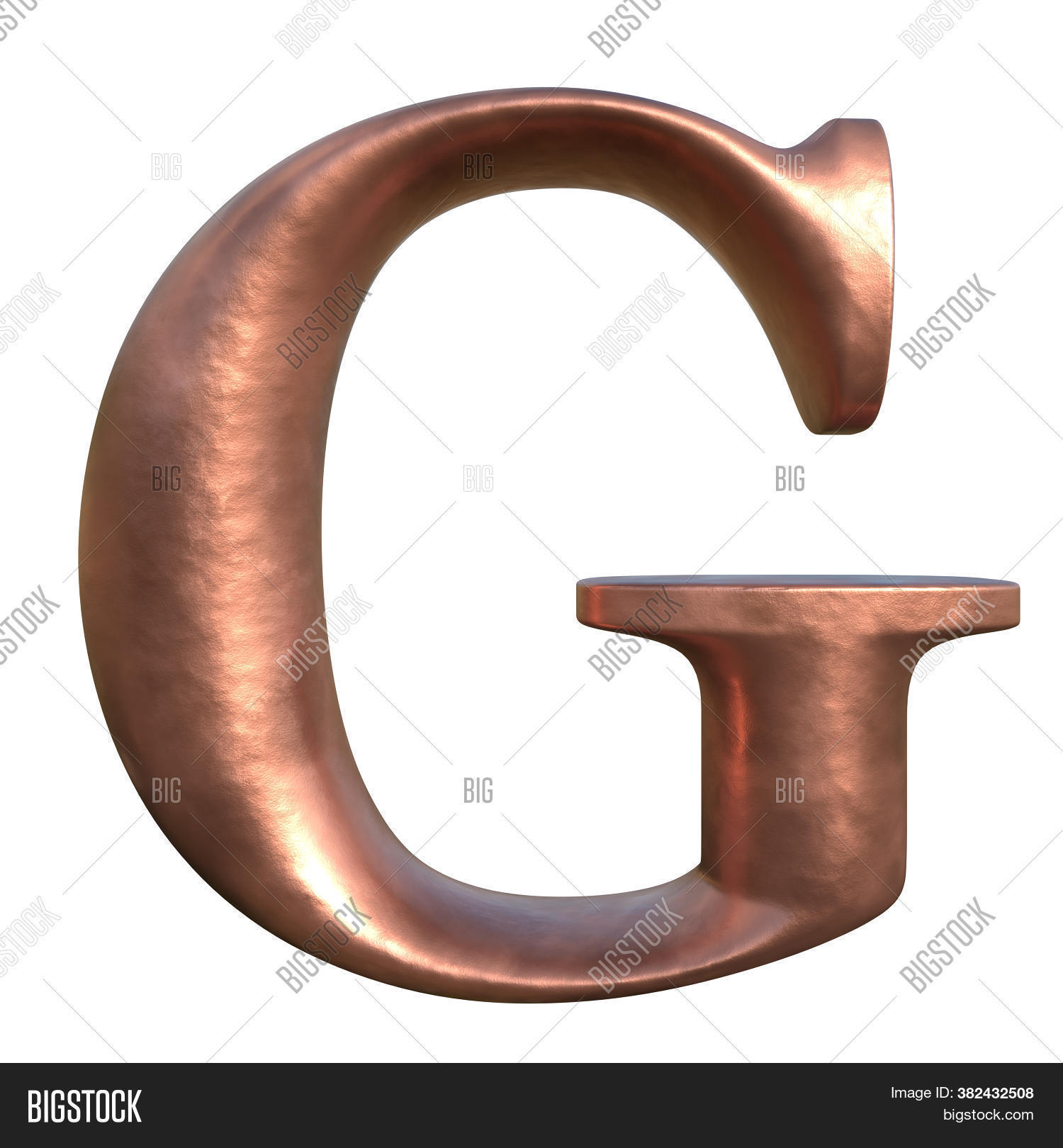 Brushed Copper Letter Image & Photo (Free Trial) Bigstock
