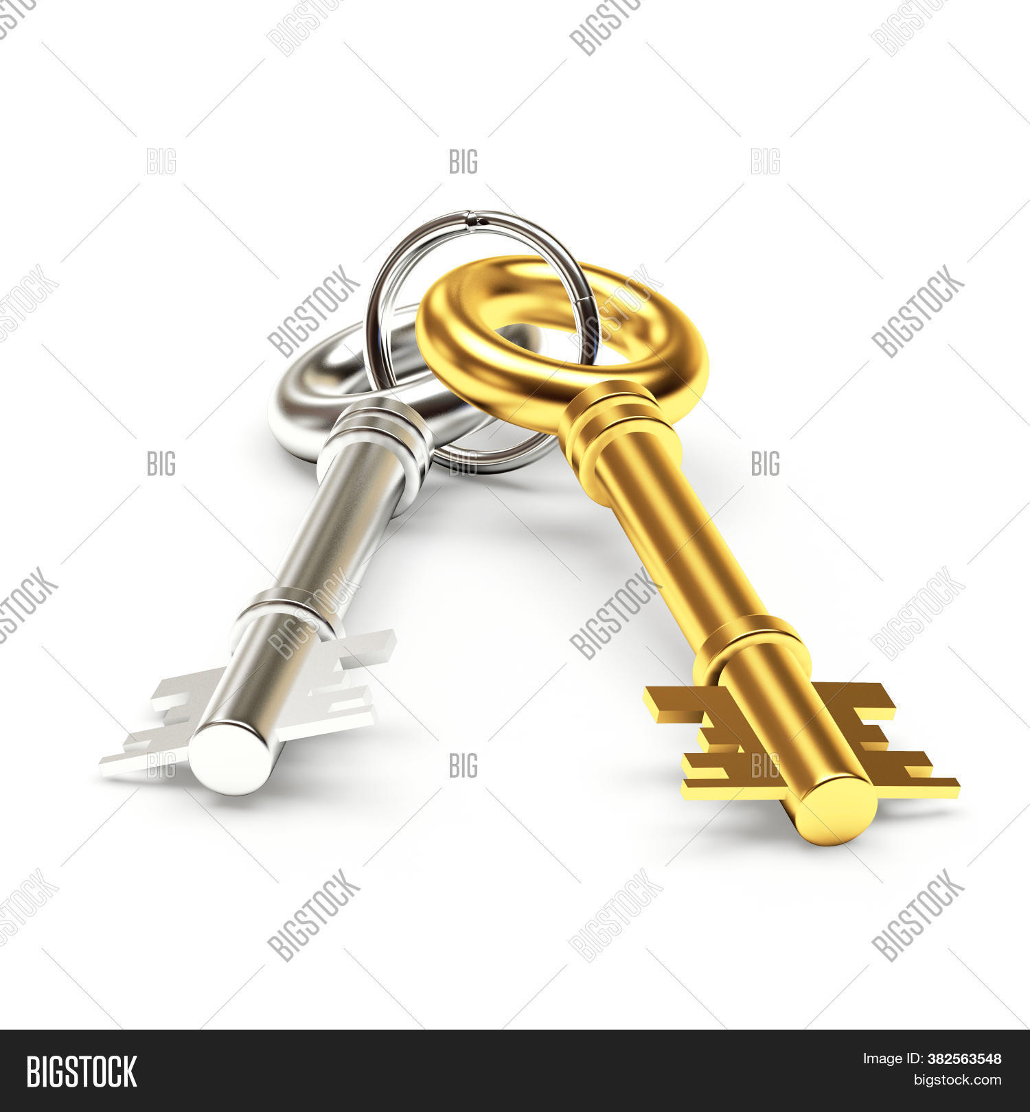 Golden Silver Keys On Image & Photo (Free Trial) Bigstock