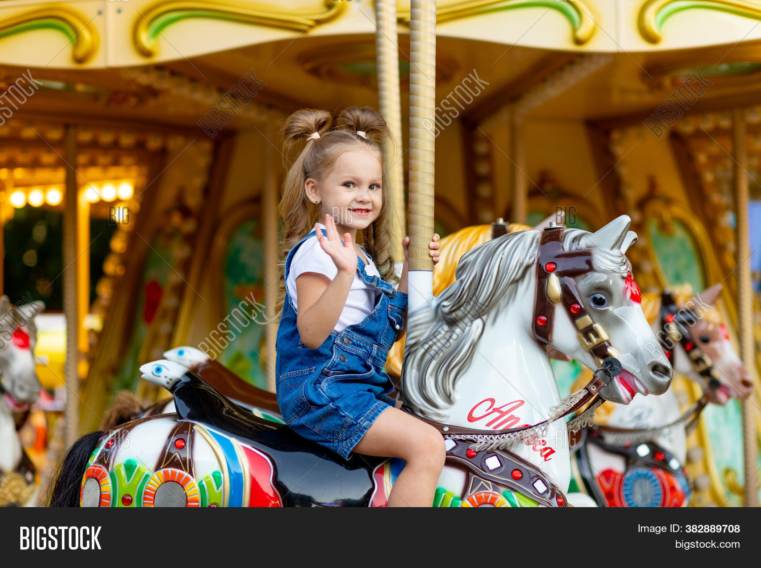 Happy Baby Girl Rides Image & Photo (Free Trial) | Bigstock