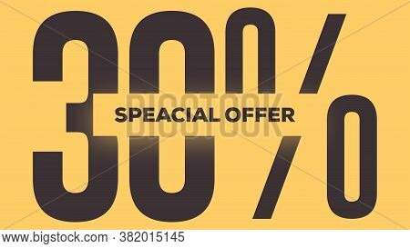 Speacial Offer 30% Off Illustration Use For Landing Page,website, Poster, Banner, Flyer, Background,