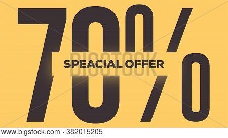 Speacial Offer 70% Off Illustration Use For Landing Page,website, Poster, Banner, Flyer, Background,