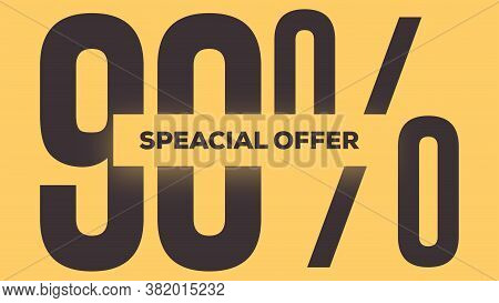 Speacial Offer 90% Off Illustration Use For Landing Page,website, Poster, Banner, Flyer, Background,