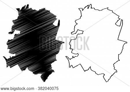 Naucalpan City (united Mexican States, Mexico) Map Vector Illustration, Scribble Sketch City Of Nauc
