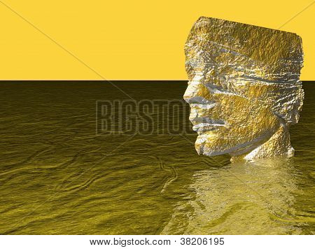 Cabeza de hombre de agua