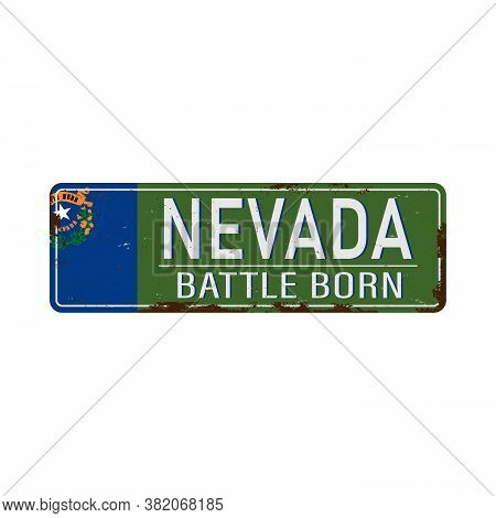 Henderson, Nevada, Road Sign Green Vector Illustration, Usa City