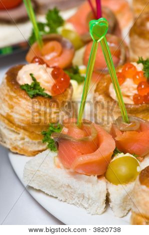 Meeresfrüchte Kanapees