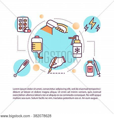 Melanoma Treatment Concept Icon With Text. Chemotherapy. Intravenous Therapy. Cryotherapy. Ppt Page 