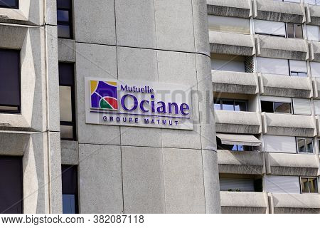 Bordeaux , Aquitaine / France - 08 16 2020 : Mutuelle Ociane Logo And Sign On Headquarter Of Matmut 