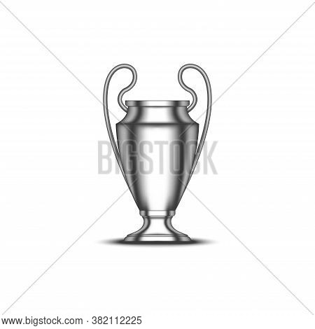 Uefa Champions League Cup Football Trophy Realistic Vector 3d Model Isolated On White Background