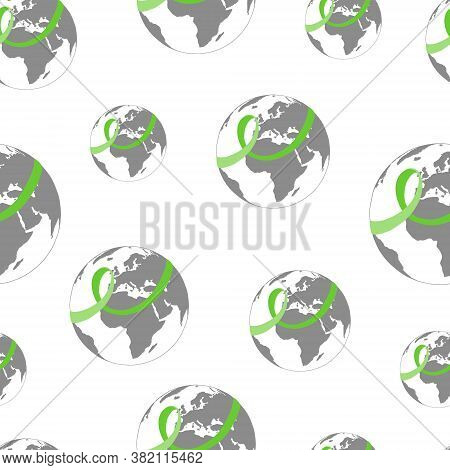Hand Drawn Seamless Pattern On The Theme Of World Lymphoma Awareness Day On September 15. Decorated 