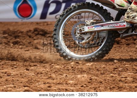 Zakrętach motocykl Motocross
