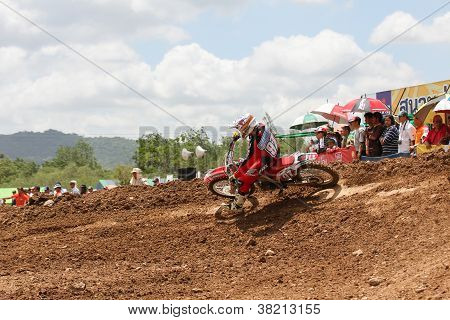 Zakrętach motocykl Motocross