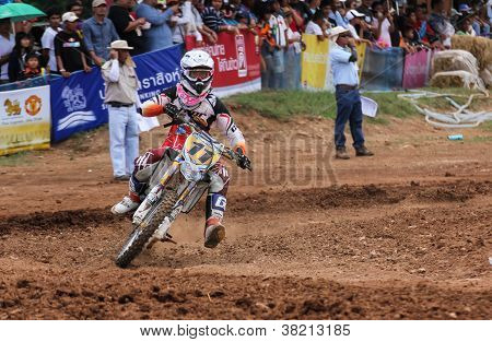 Zakrętach motocykl Motocross