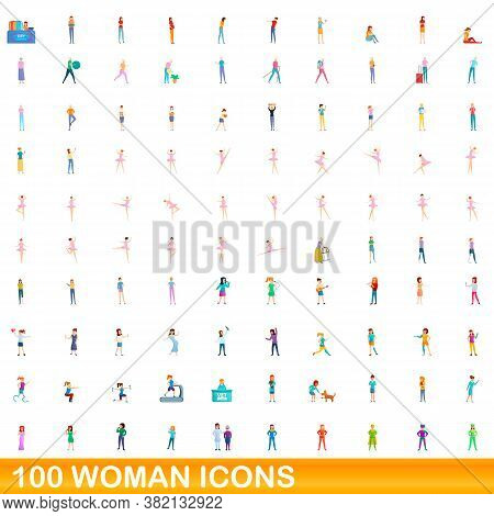 100 Woman Icons Set. Vector & Photo (Free Trial) | Bigstock