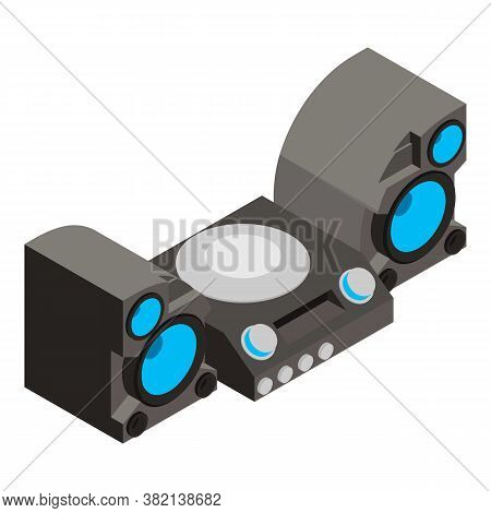 Stereo System Icon. Isometric Of Stereo System Vector Icon For Web Design Isolated On White Backgrou