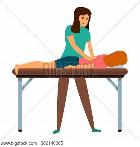 Spine Masseur Icon. Cartoon Of Spine Masseur Vector Icon For Web Design Isolated On White Background