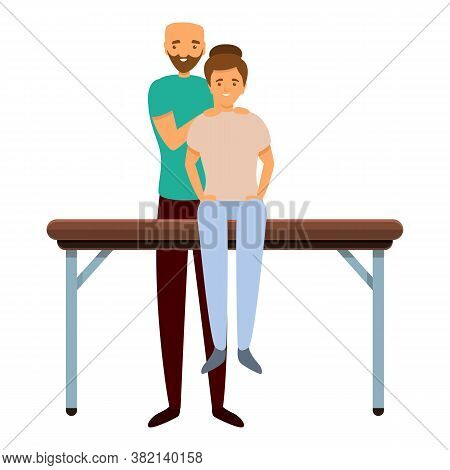 Back Masseur Icon. Cartoon Of Back Masseur Vector Icon For Web Design Isolated On White Background