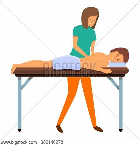 Back Spine Masseur Icon. Cartoon Of Back Spine Masseur Vector Icon For Web Design Isolated On White 