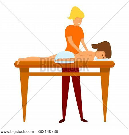 Healthcare Masseur Icon. Cartoon Of Healthcare Masseur Vector Icon For Web Design Isolated On White 