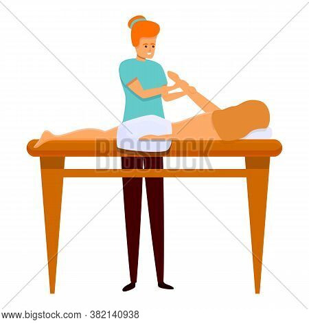 Medical Massagist Icon. Cartoon Of Medical Massagist Vector Icon For Web Design Isolated On White Ba