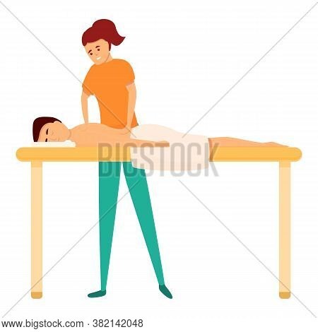 Manual Masseur Icon. Cartoon Of Manual Masseur Vector Icon For Web Design Isolated On White Backgrou