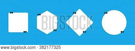 Quote Speech Bubble Icon. Vector Isolated Elements. Banner Cartoon Template Of Quote. Geometric Fram