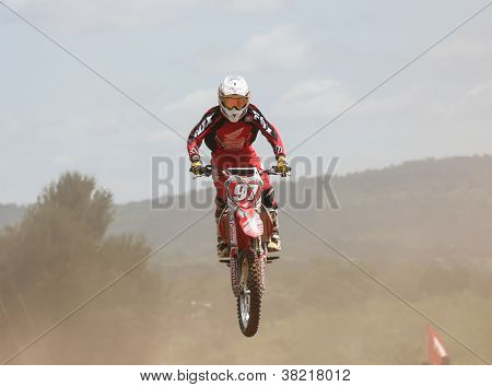 Rider motocross skoki