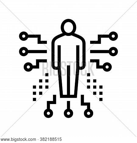 Human Characteristics Line Icon Vector. Human Characteristics Sign. Isolated Contour Symbol Black Il
